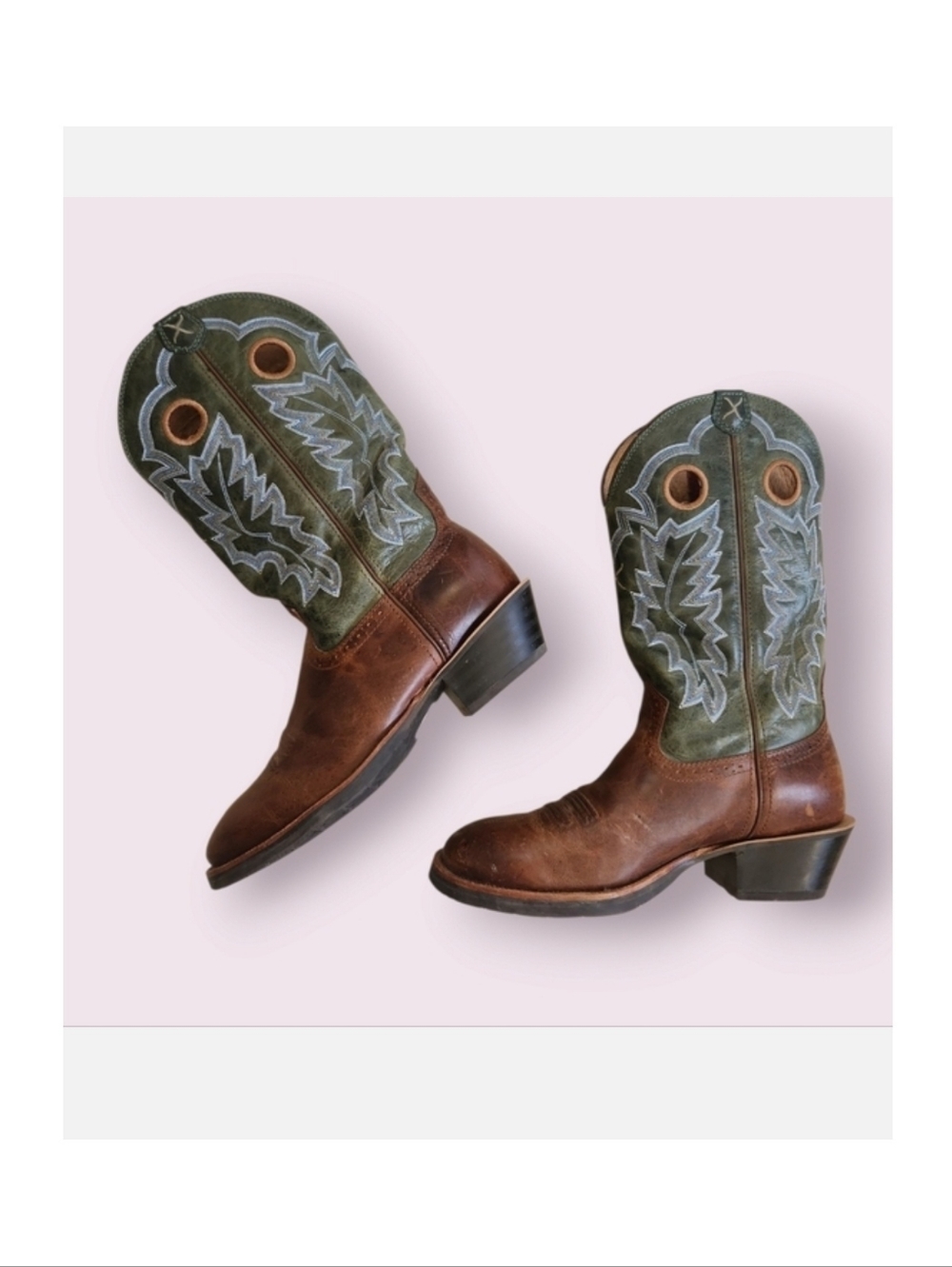 Twisted X | Buckaroo Heel Green Western Cowboy Boots Size Men's 9‎